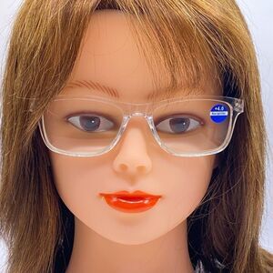 Reading Glasses 4.0 for Readers Bluelight Filter Clear Frame NWT